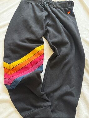 Aviator Nation Sweatpants - RARE Rainbow Stripe - Medium